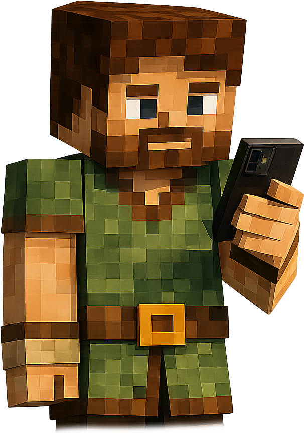 Steve utilisant l'application