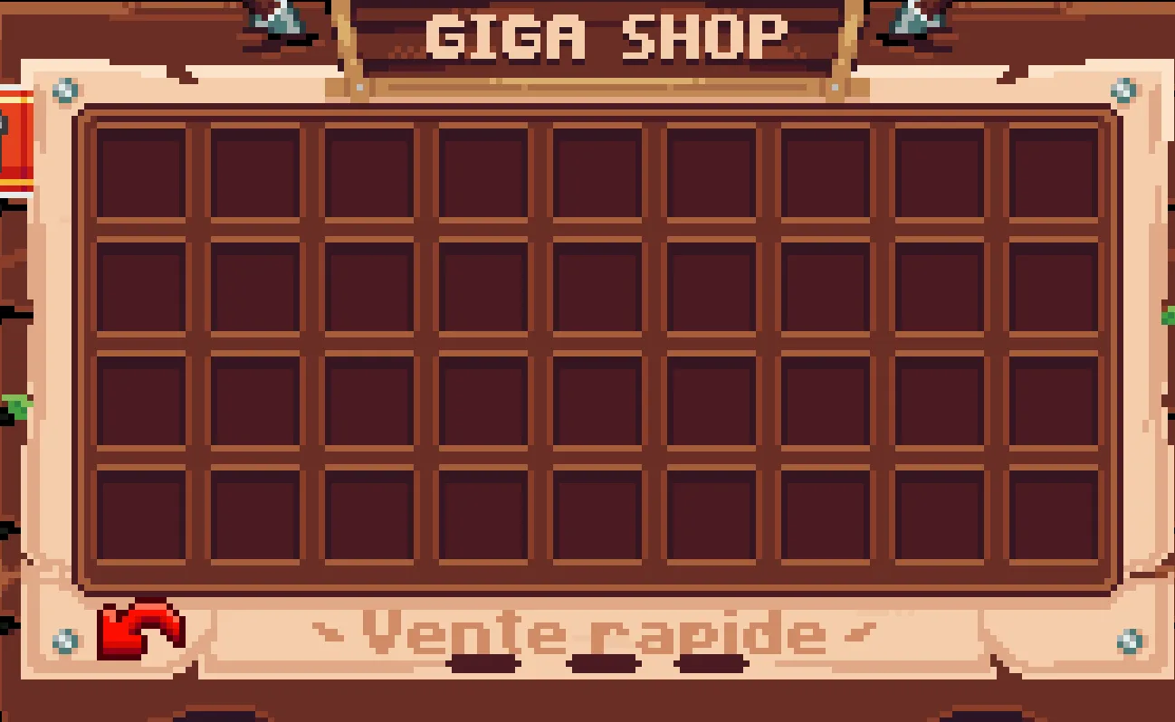 Menu de vente