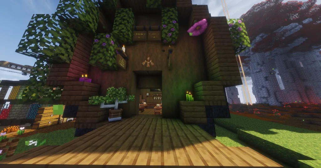 L'entrée de la taverne