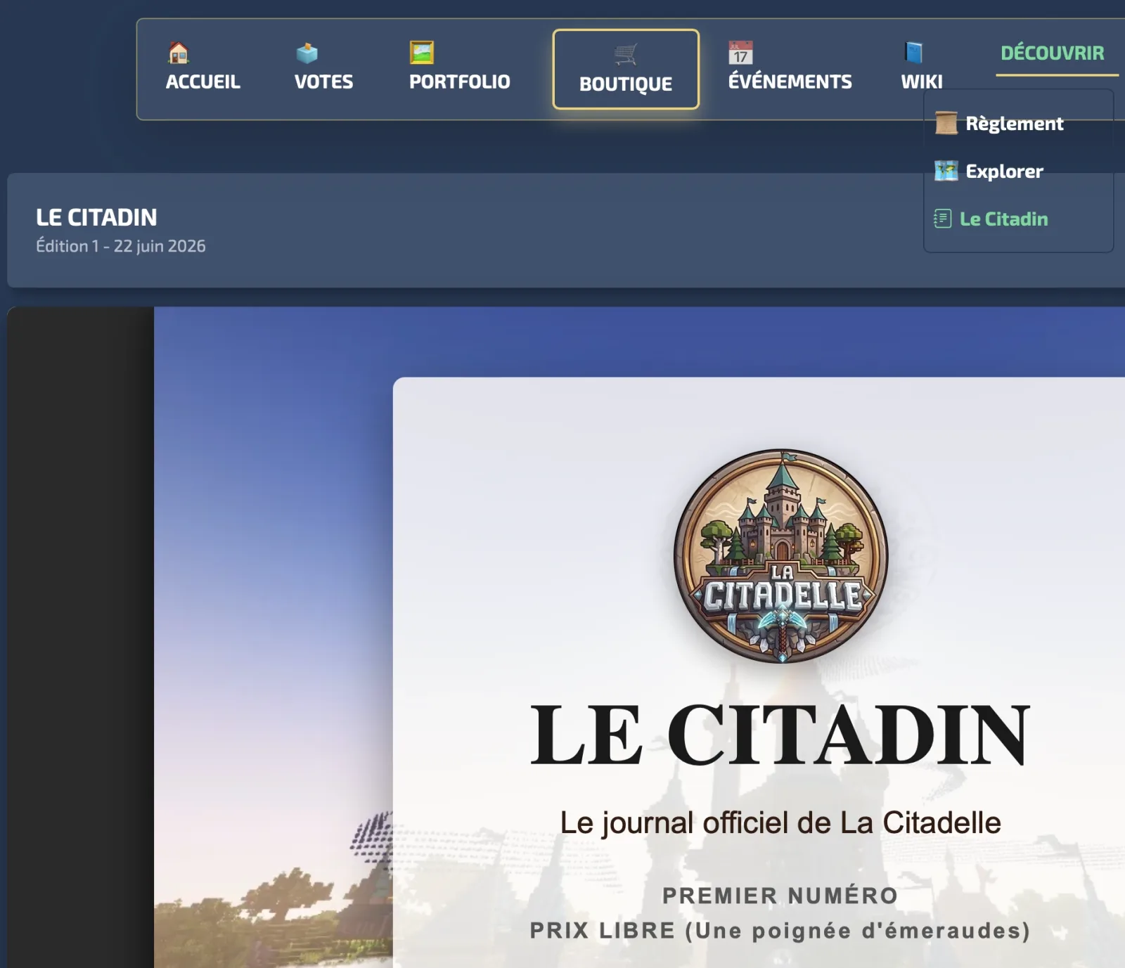 Les archives du Citadin sur le site web